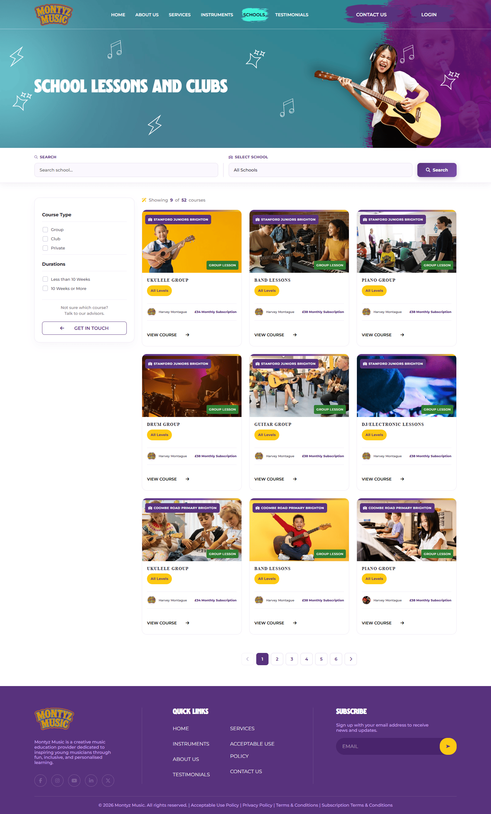 Montyz Music instrument programmes