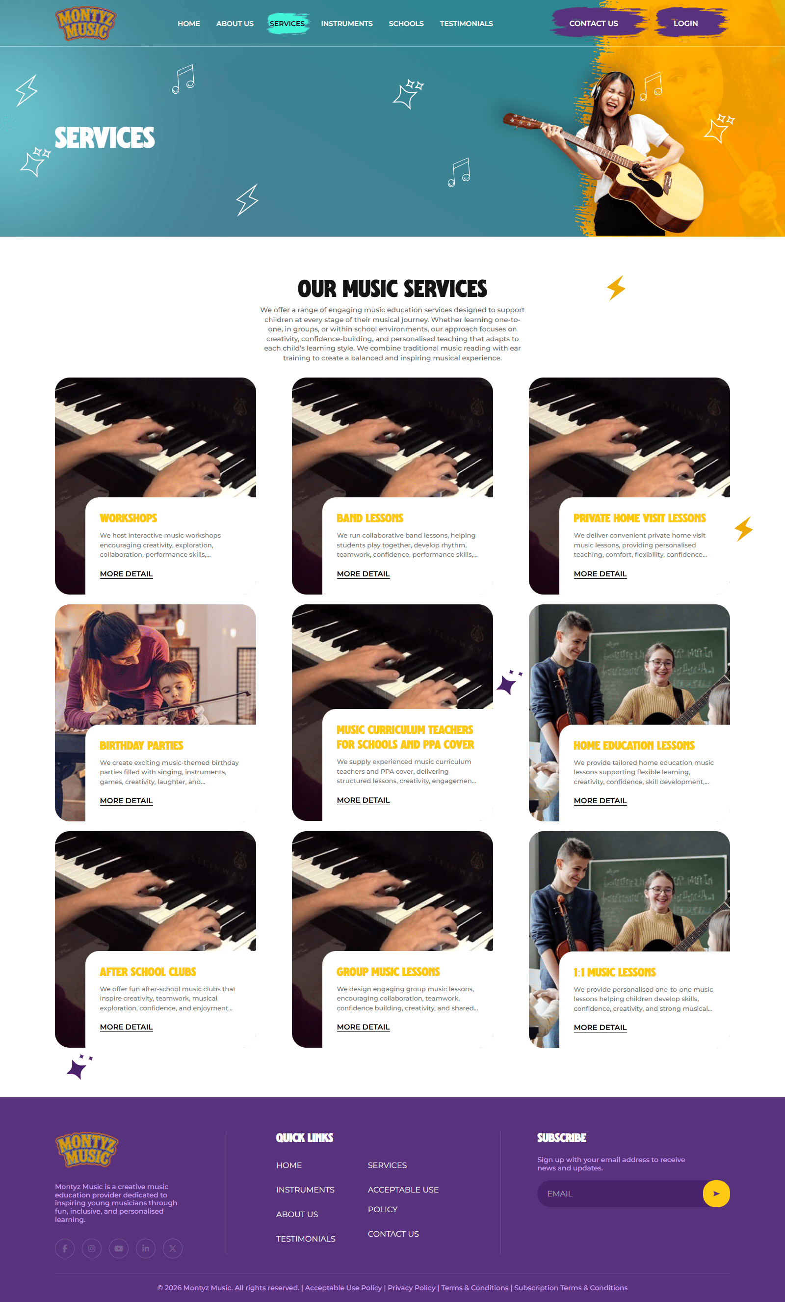 Montyz Music join a band section