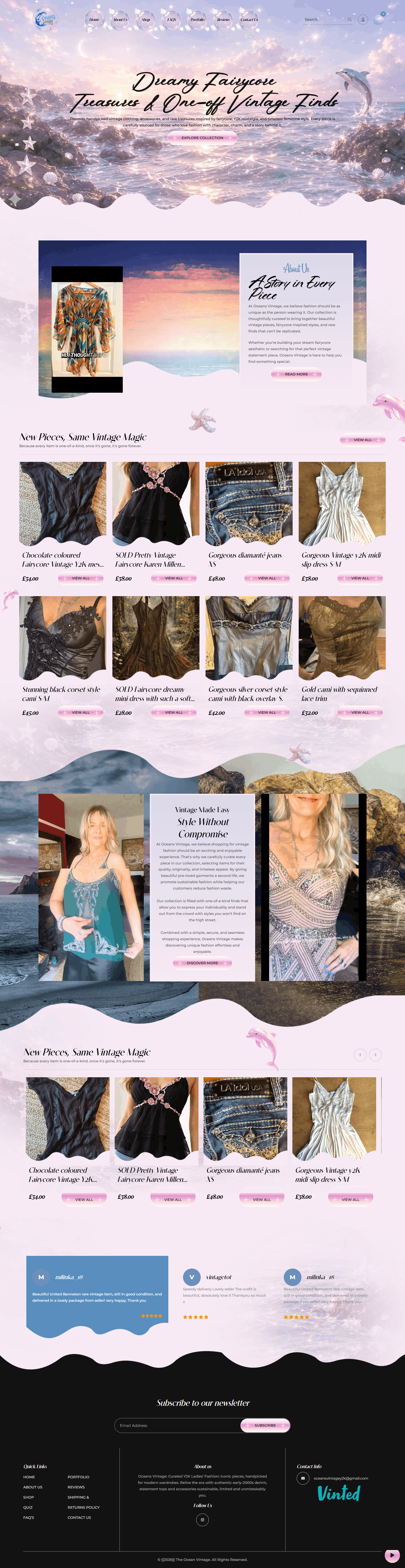 Oceans Vintage homepage