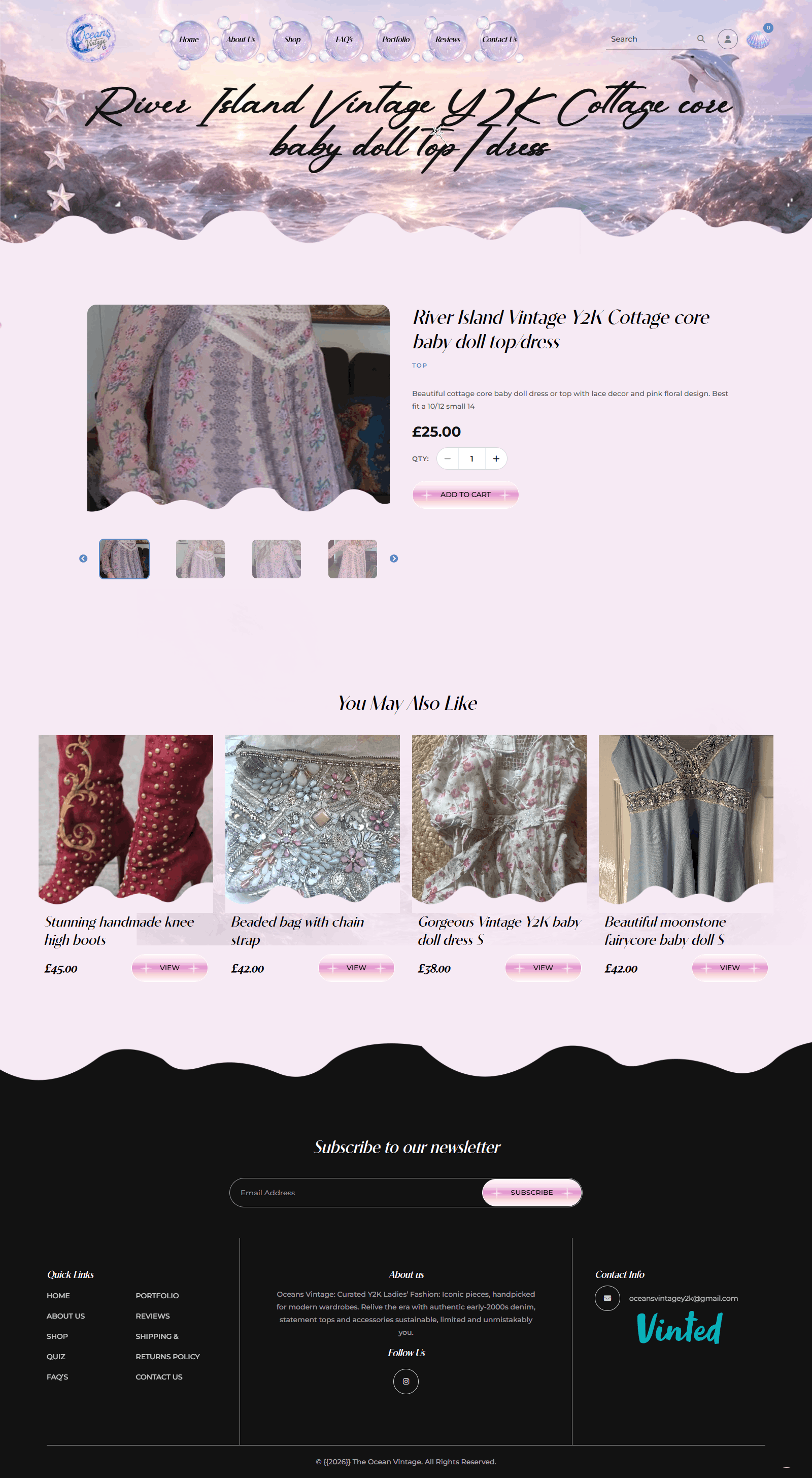 Oceans Vintage product page