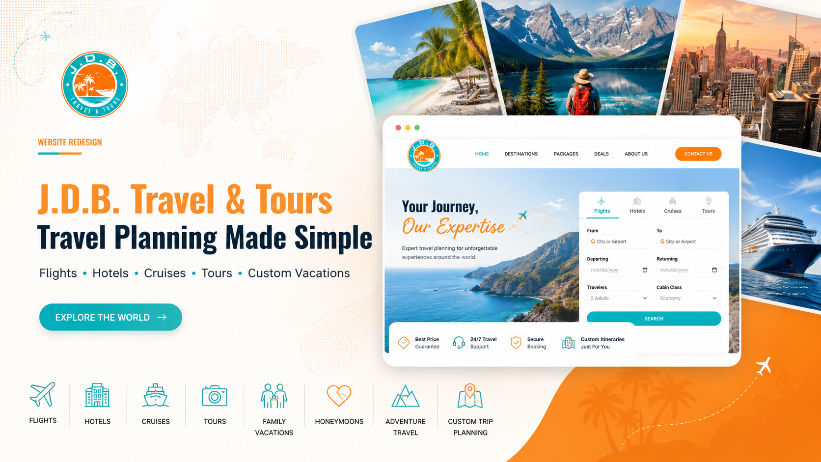JDB Travels website